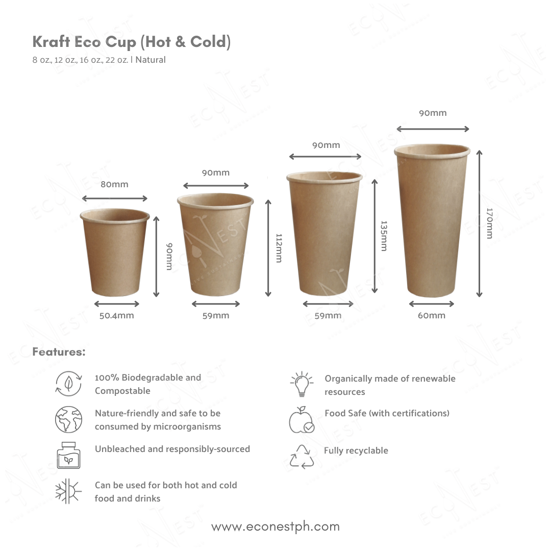 Eco Cup Kraft Hot & Cold – EcoNest Philippines