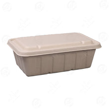 Load image into Gallery viewer, Bagasse Eco Rectangle Deep w/ Lid (3000ml)