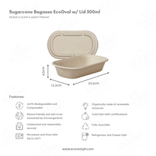 Load image into Gallery viewer, Bagasse Eco Oval w/ Lid