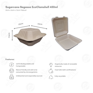 Bagasse Eco Clamshell